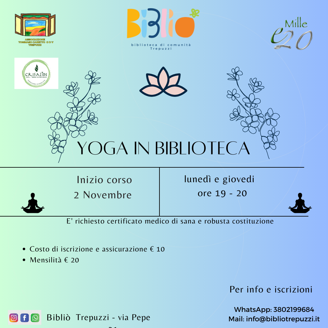 CORSO DI YOGA IN BIBLIOTECA