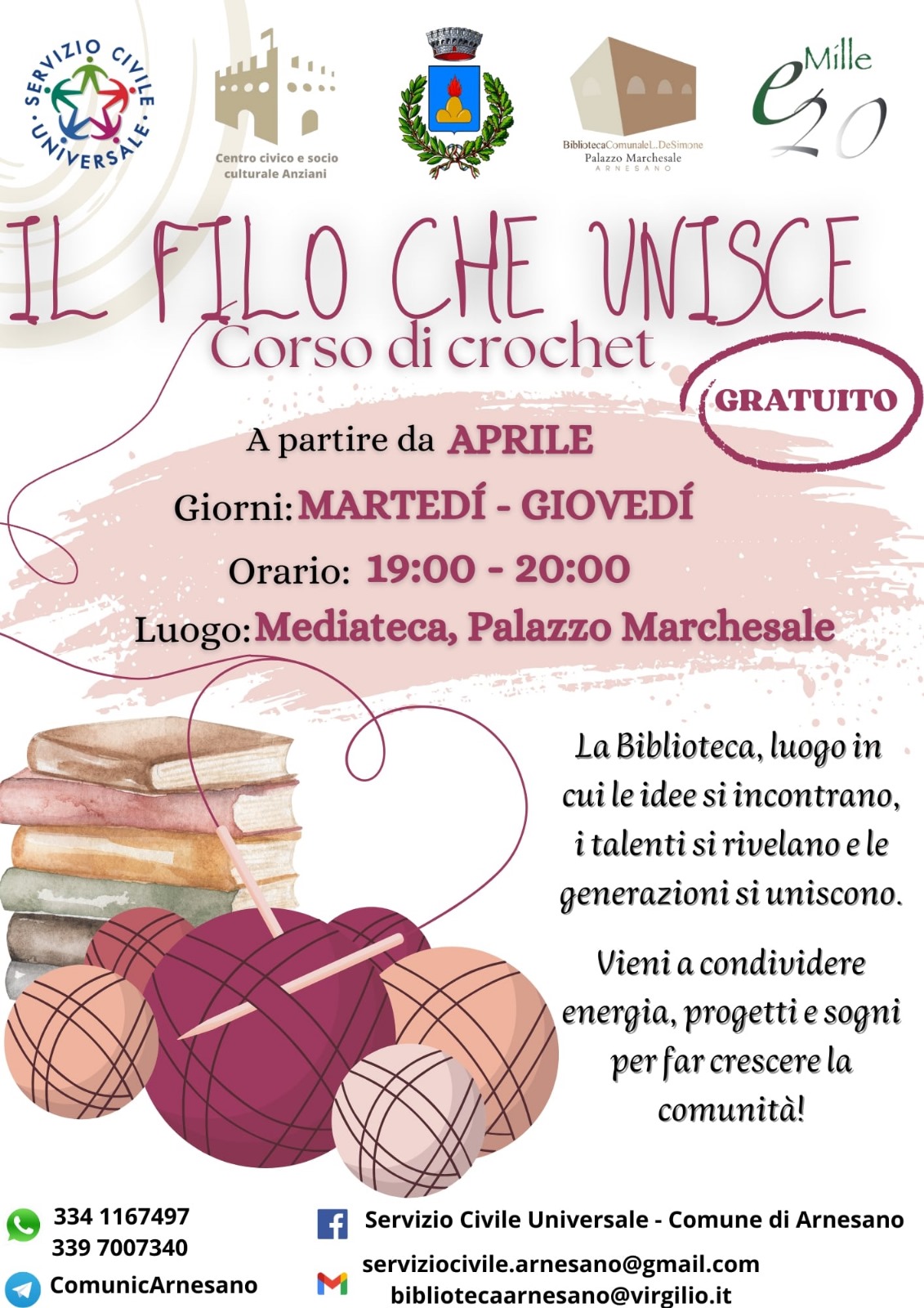 IL FILO CHE UNISCE - Corso di Crochet