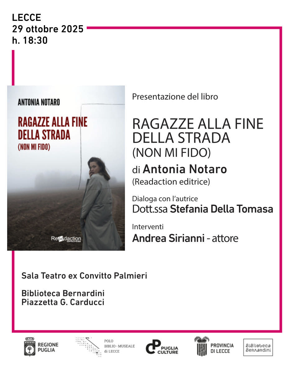 Presentazione del libro di Antonia Notaro, "Ragazze alla fine della strada (non mi fido)"