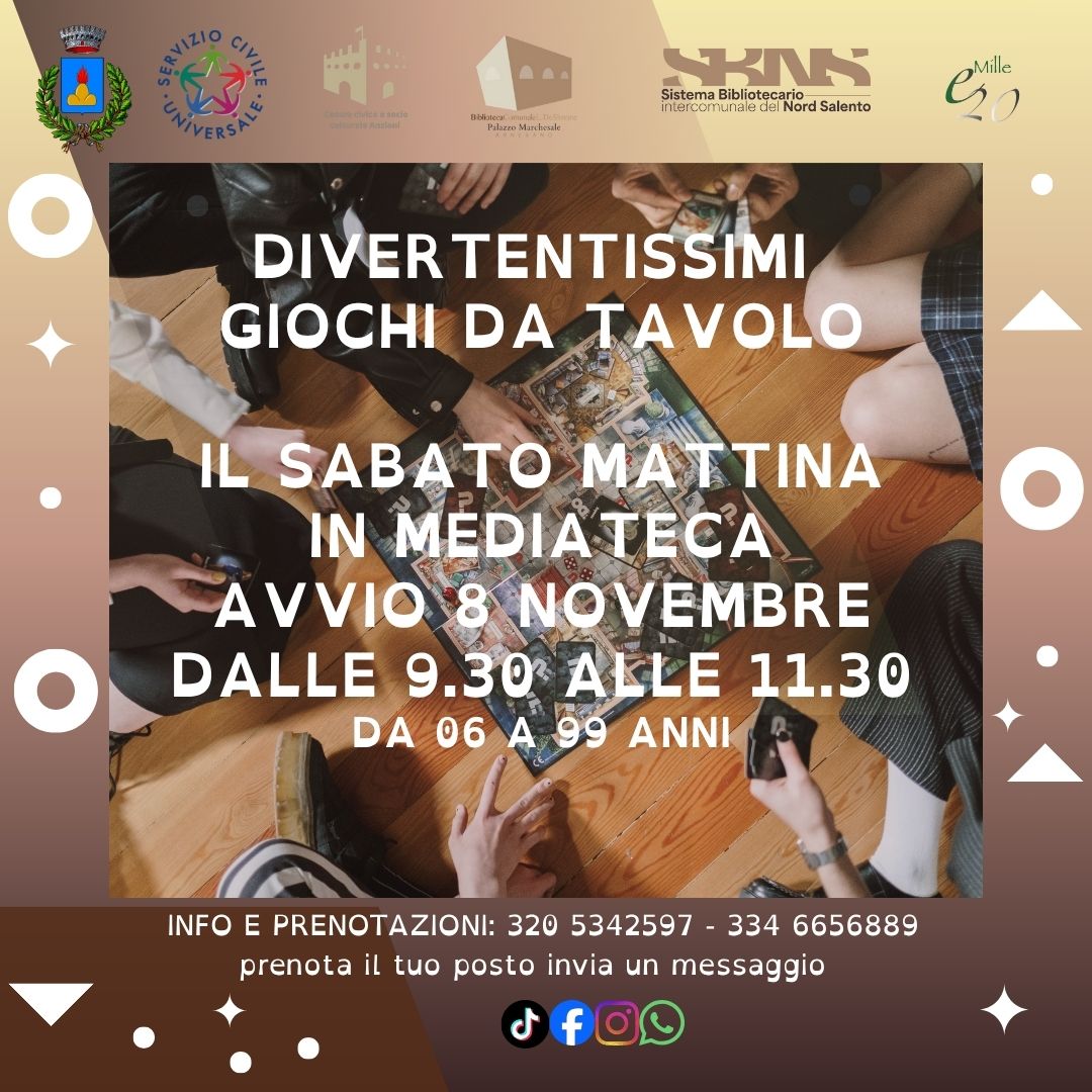 Giochi da Tavolo in Biblioteca!