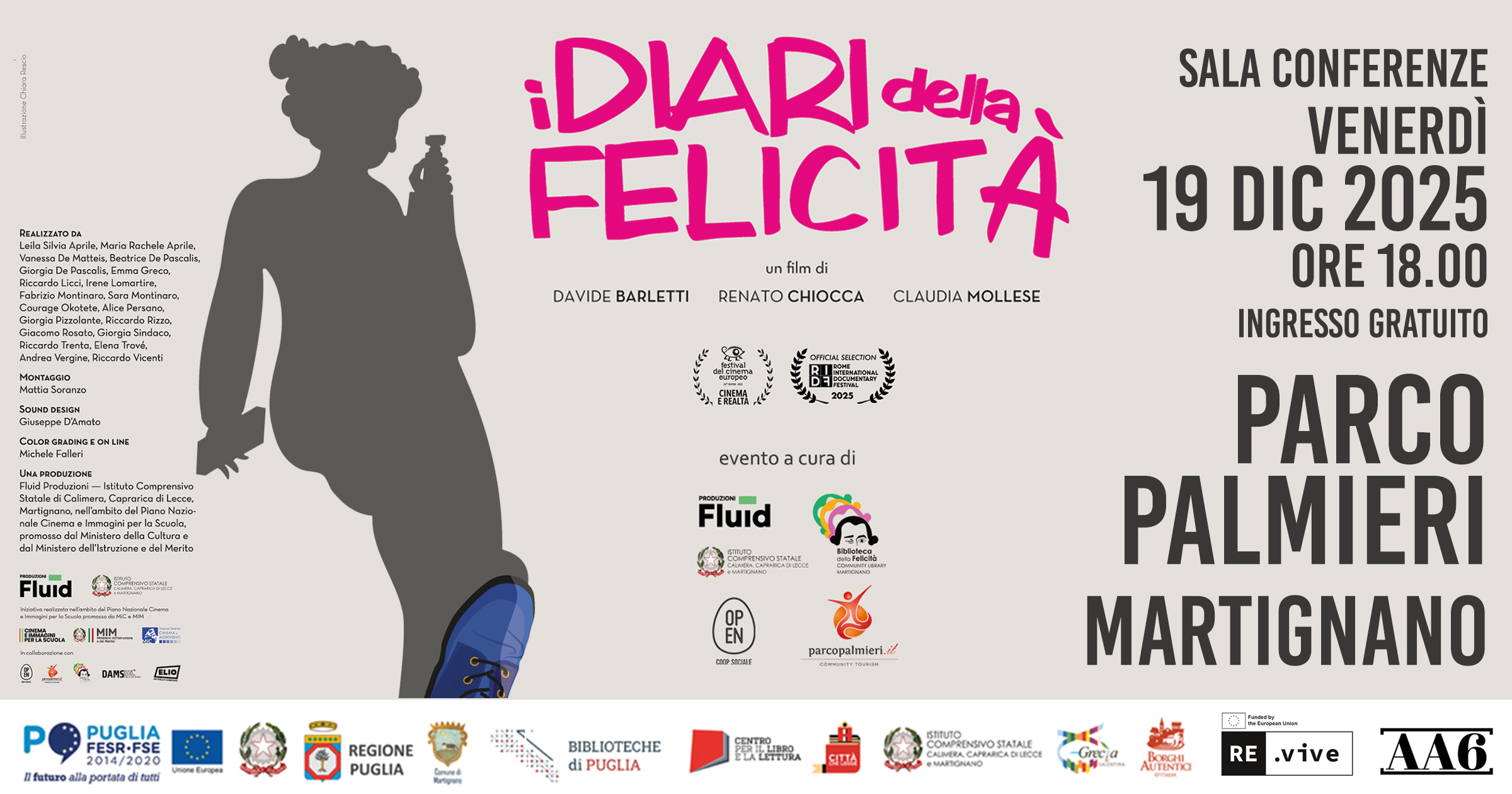 PROIEZIONE DEL DOCUMENTARIO "I DIARI DELLA FELICITA'"