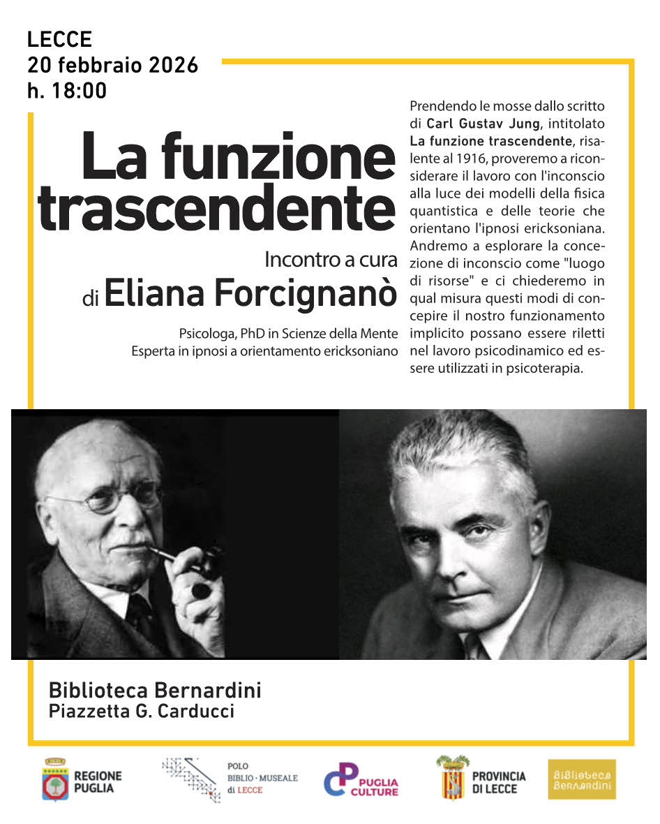 Incontro &ldquo;La funzione trascendente. (Modelli di lavoro con l'inconscio)&rdquo;