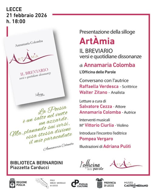 &ldquo;Art&Agrave;mia - IL BREVIARIO versi e quotidiane dissonanze&rdquo;