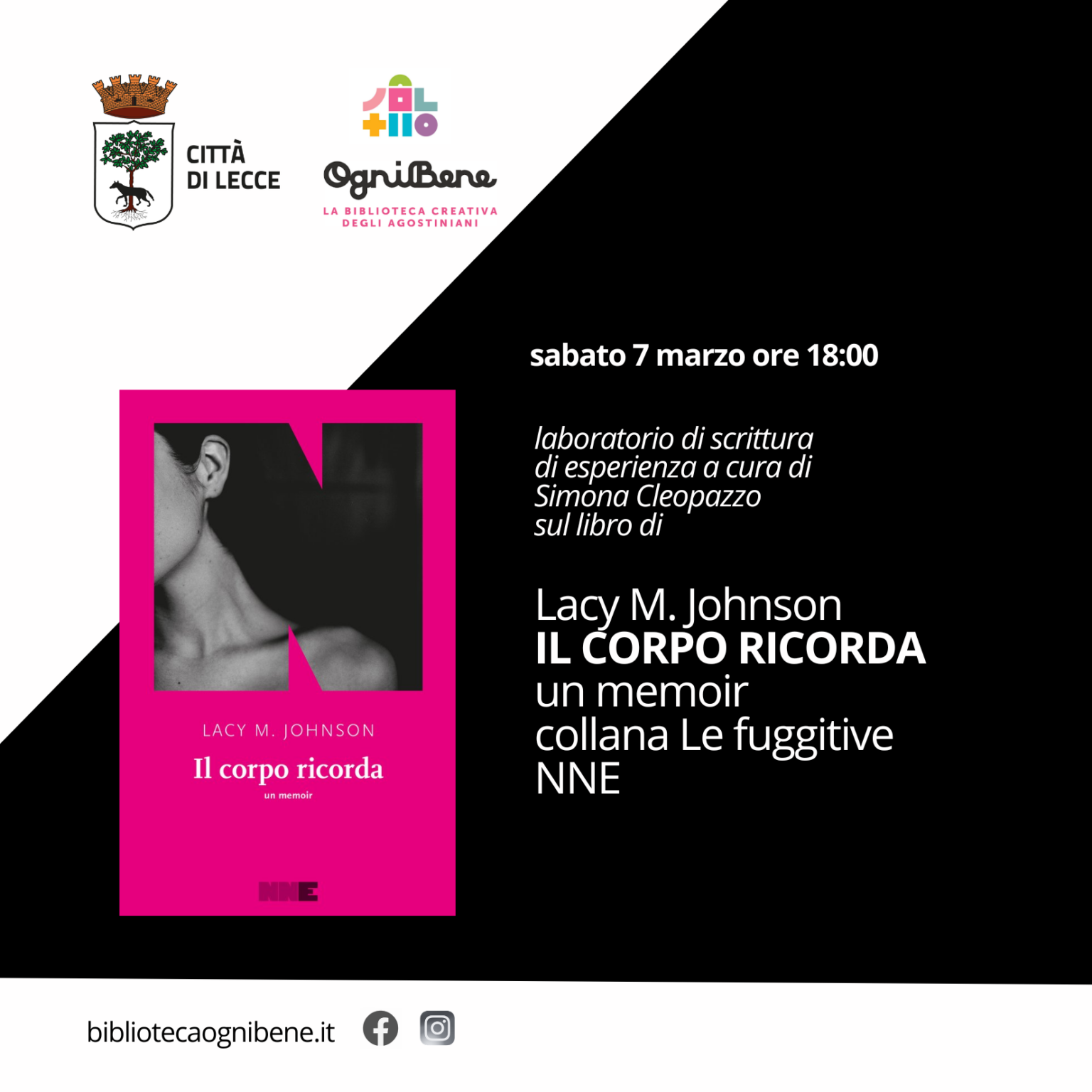 laboratorio di scrittura di esperienza sul libro Il corpo ricorda di Lacy M. Johnson