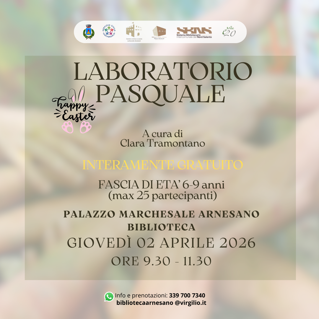 LABORATORIO PASQUALE PER BAMBINI