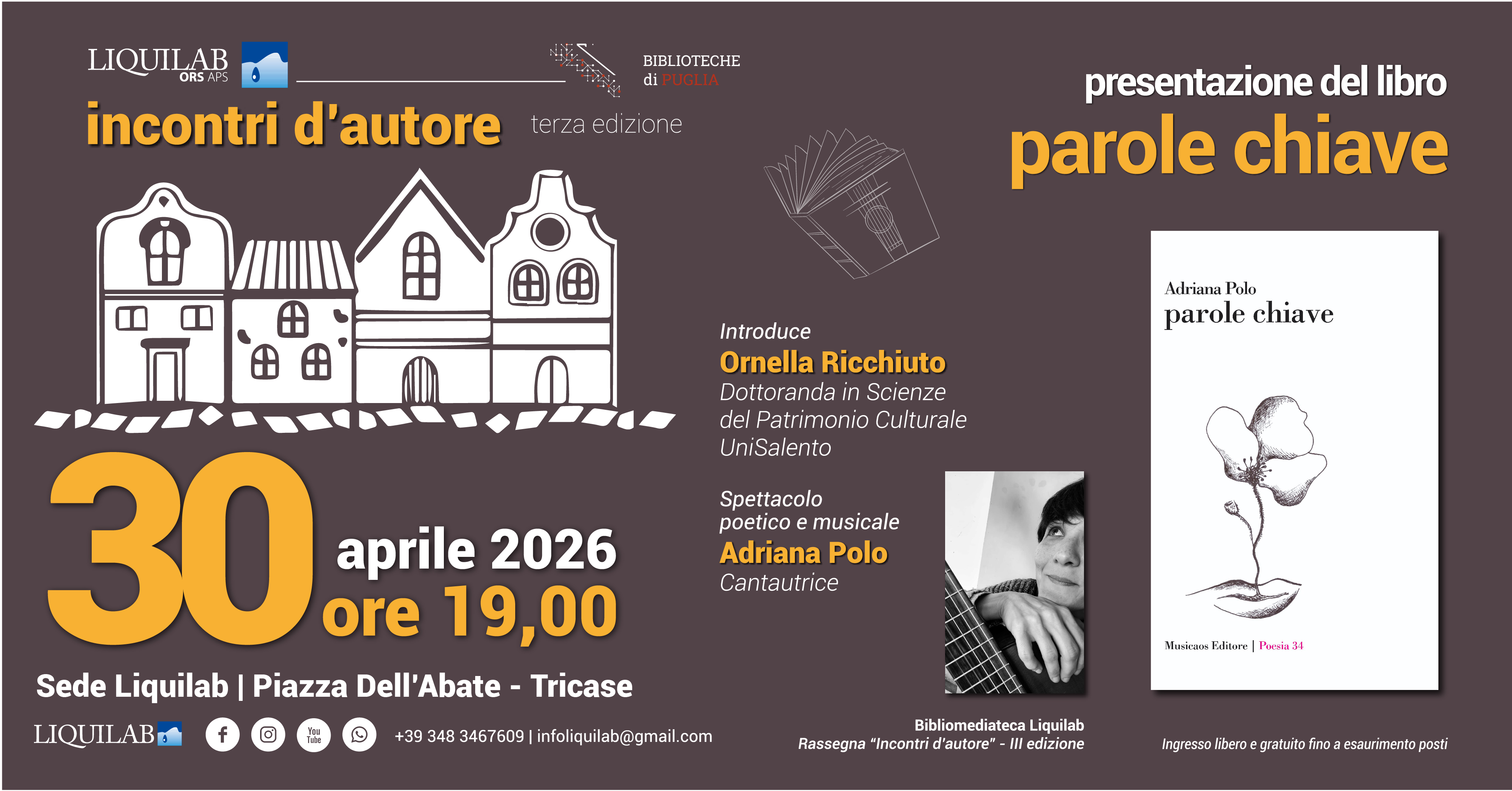 PRESENTAZIONE DEL LIBRO "PAROLE CHIAVE" DI ADRIANA POLO
