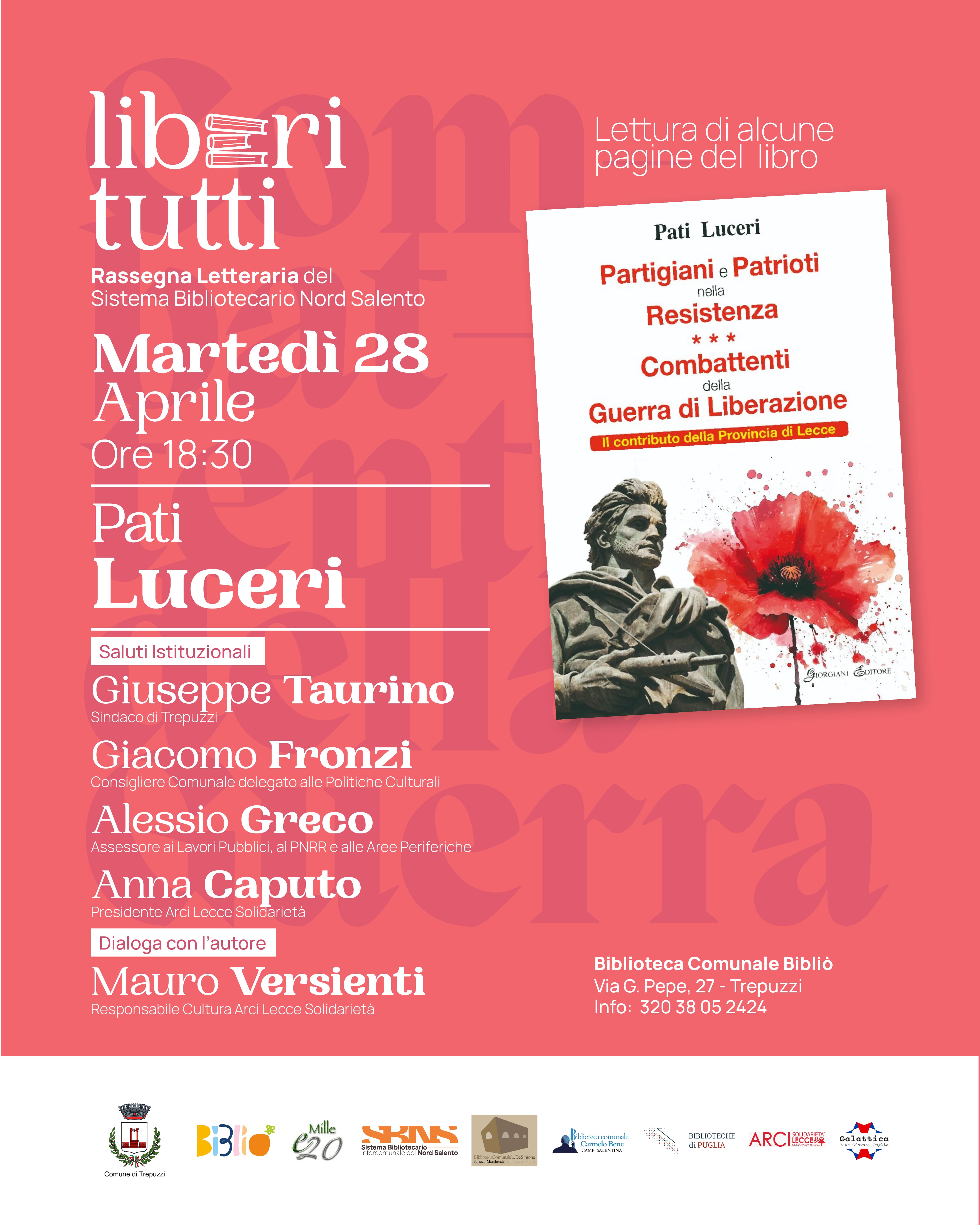 Presentazione del libro: Partigiani e Patrioti nella Resistenza.