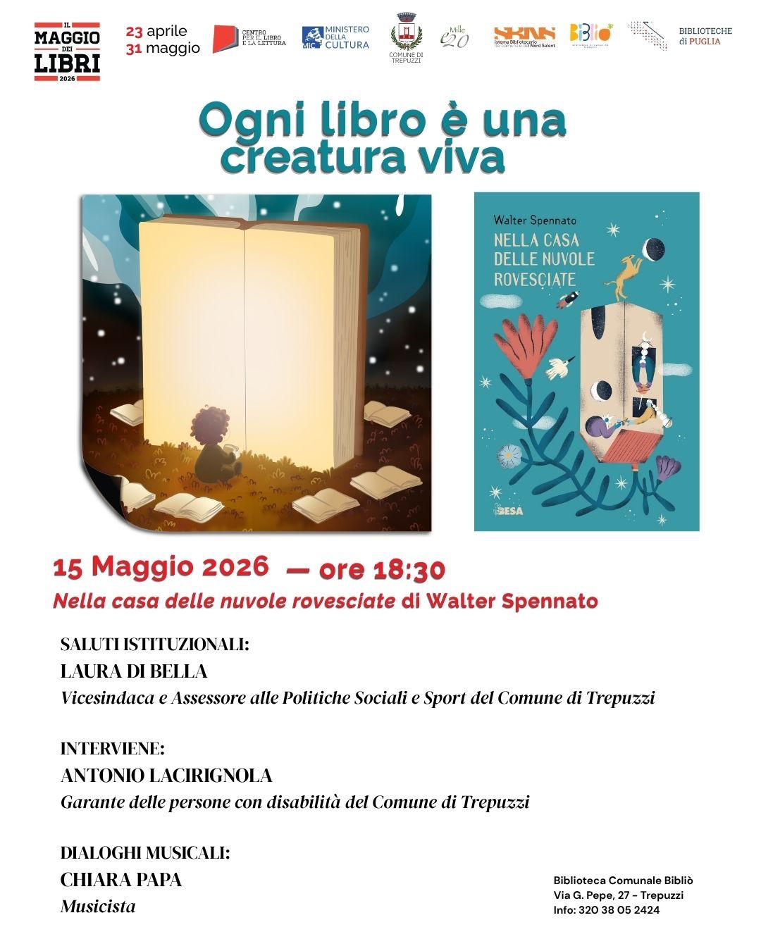 Ogni libro &egrave; creatura viva