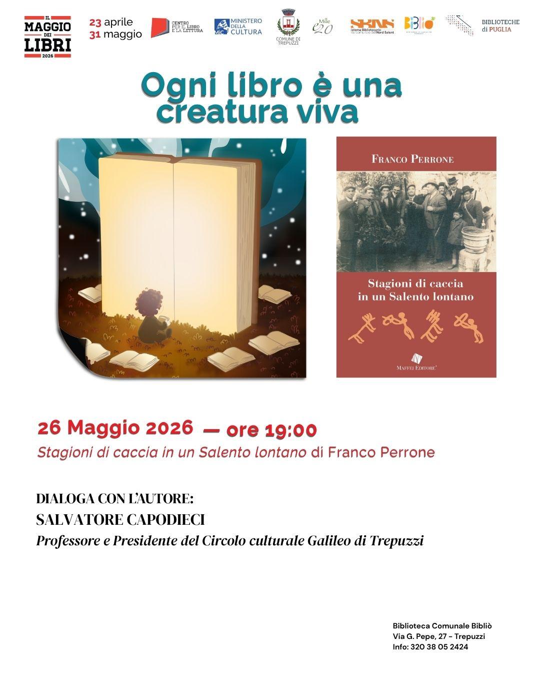 Ogni libro &egrave; creatura viva