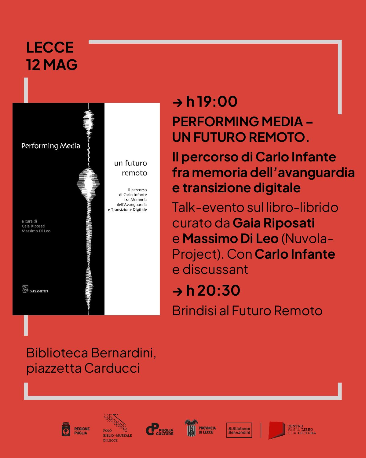 presentazione del libro-ibrido PERFORMING MEDIA &ndash; UN FUTURO REMOTO incontro con CARLO INFANTE