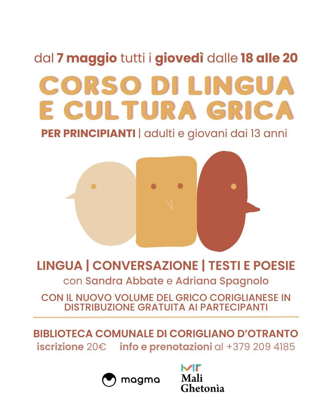 "Torium&egrave;sta nom&egrave;ni ce mil&ugrave;me grica! - Incontriamoci e parliamo grico"