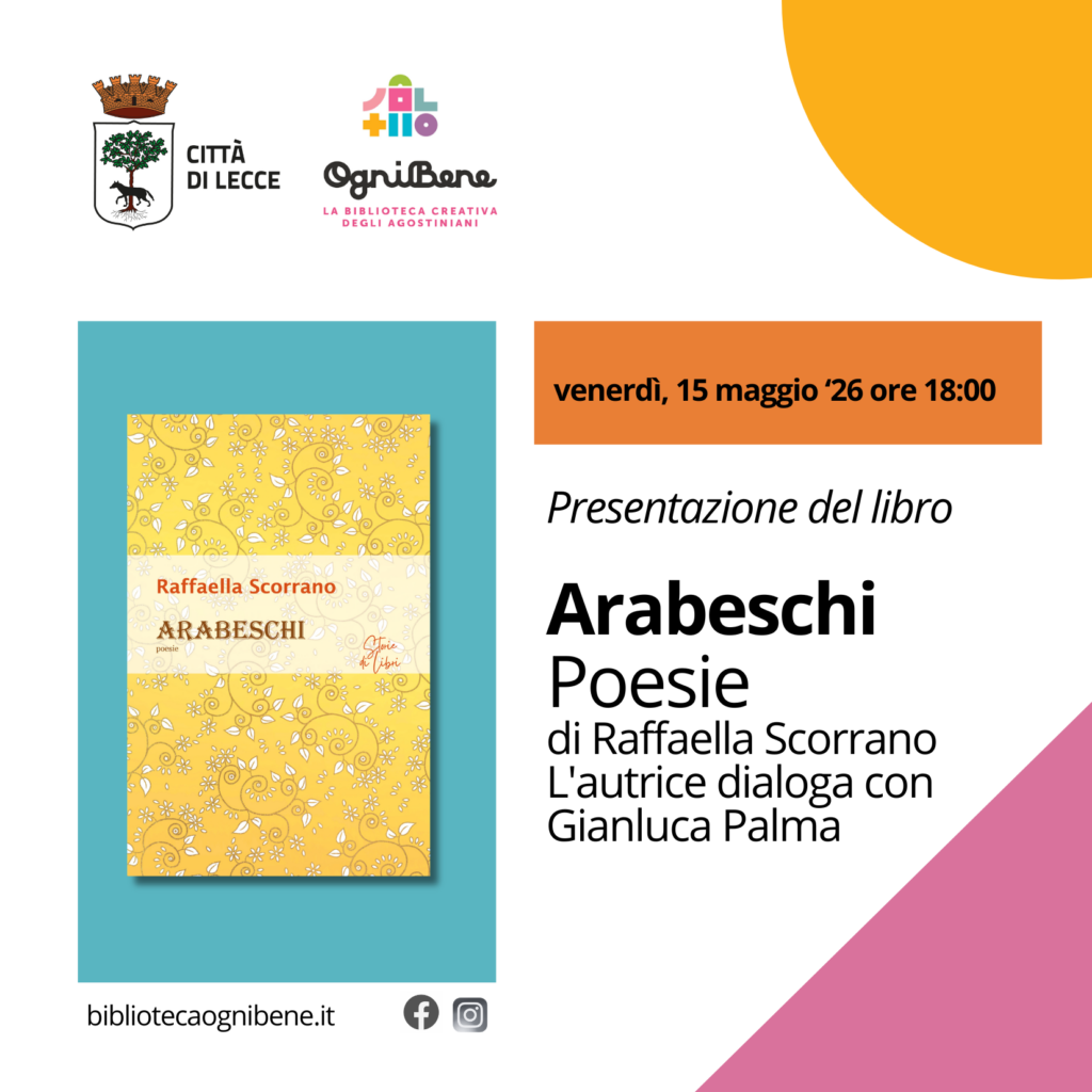 Presentazione del libro &ldquo;Arabeschi. Poesie&rdquo; di Raffaella Scorrano