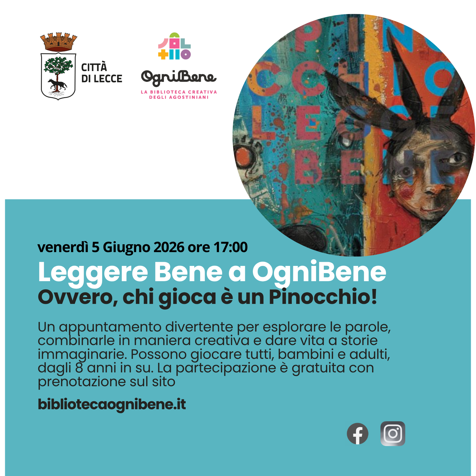 Leggere Bene a OgniBene.  Ovvero, chi gioca &egrave; un Pinocchio!