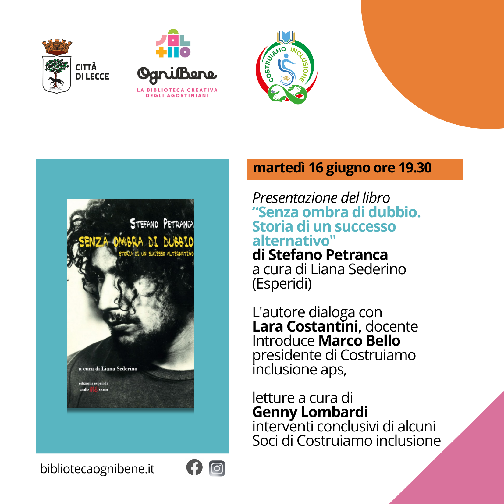 Presentazione del libro &ldquo;Senza ombra di dubbio. Storia di un successo alternativo&rdquo;