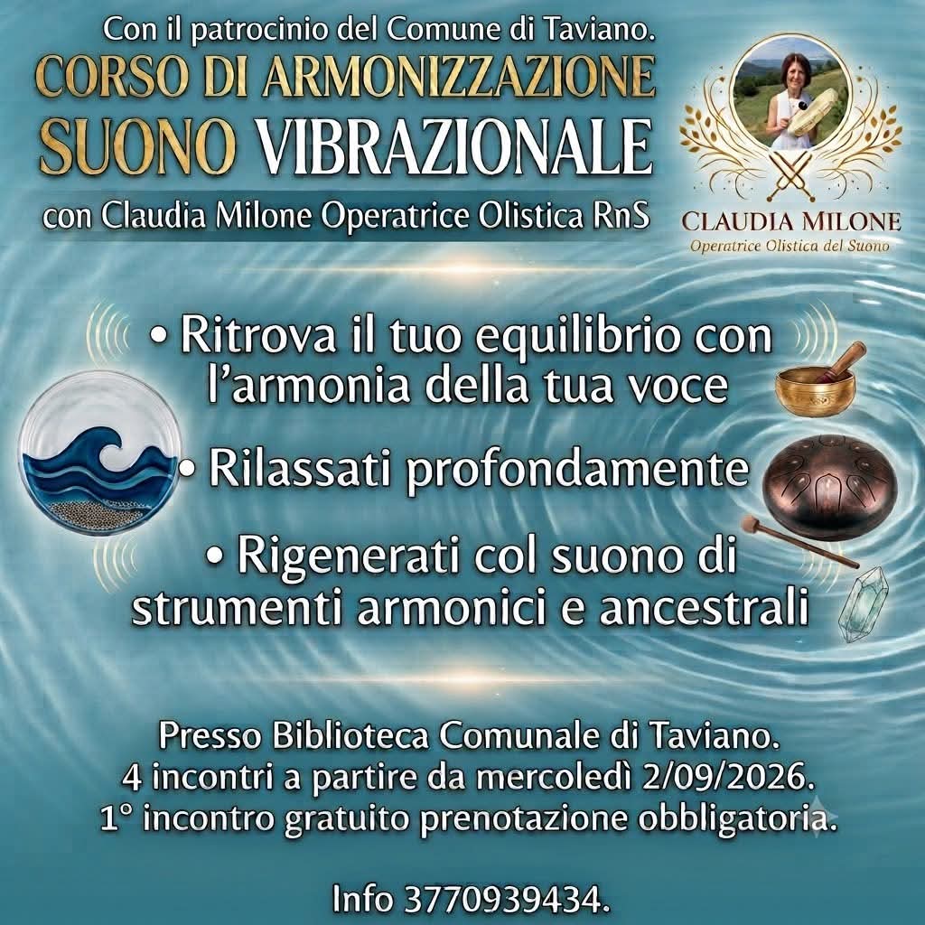 corso di benessere di armonia suono vibrazionale