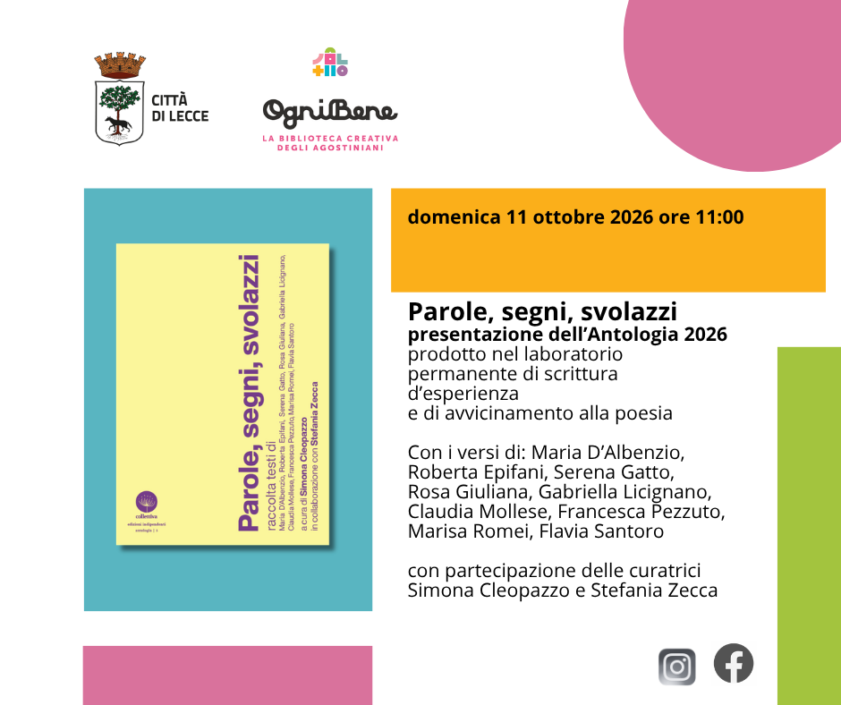READING DI PRESENTAZIONE: Parole, segni, svolazzi