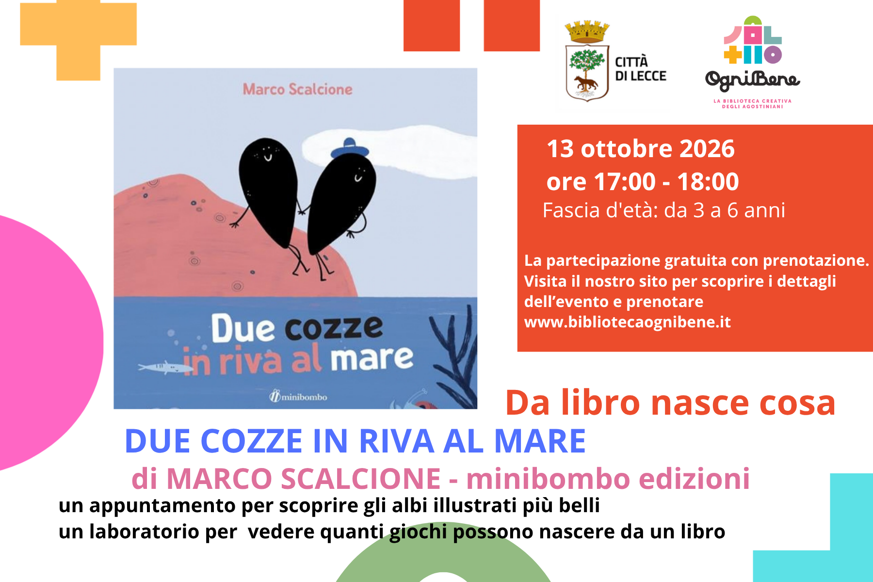 Da libro nasce cosa DUE COZZE IN RIVA AL MARE