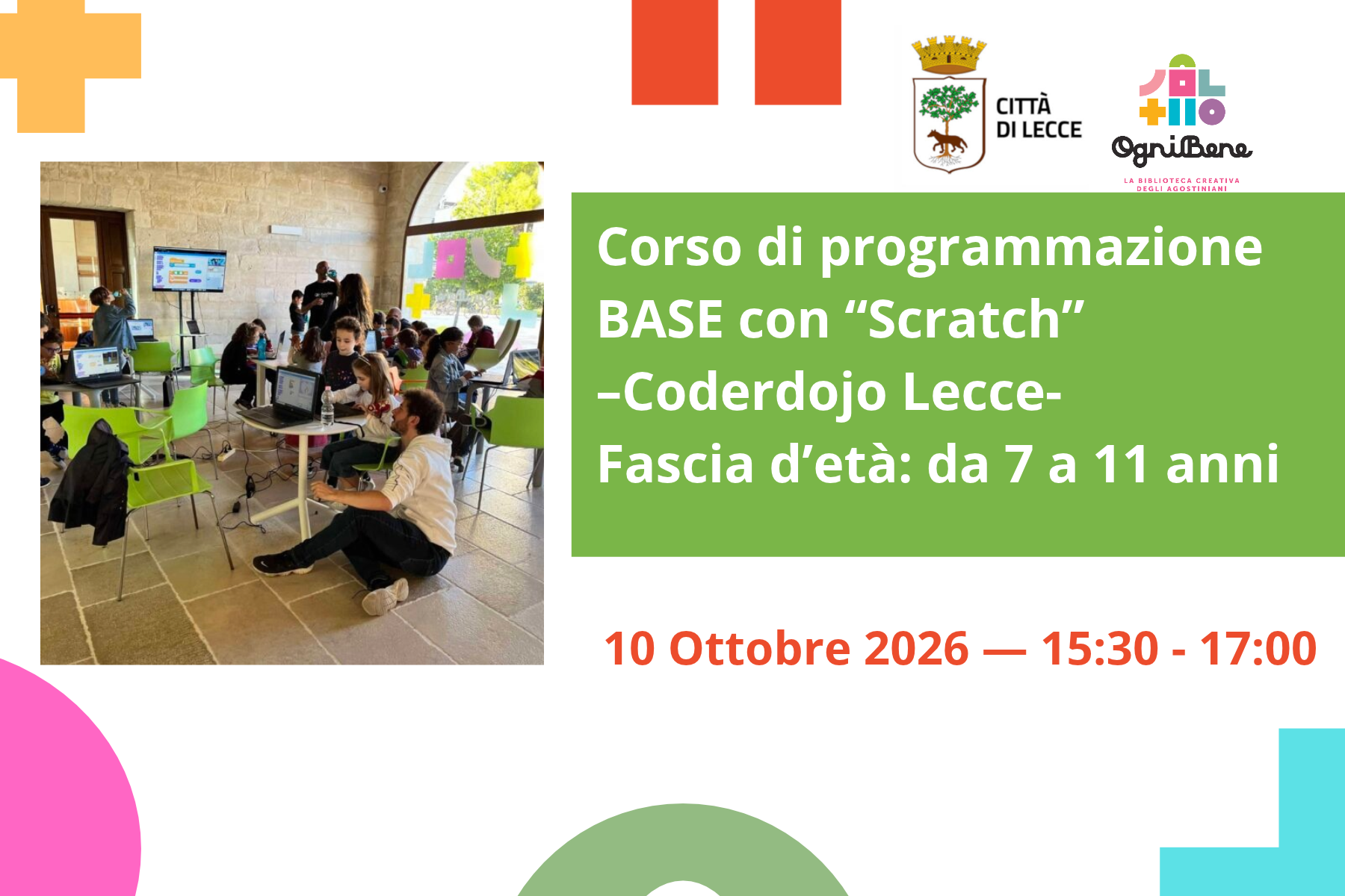 Corso di programmazione BASE con &ldquo;Scratch&rdquo; &ndash; Coderdojo Lecce